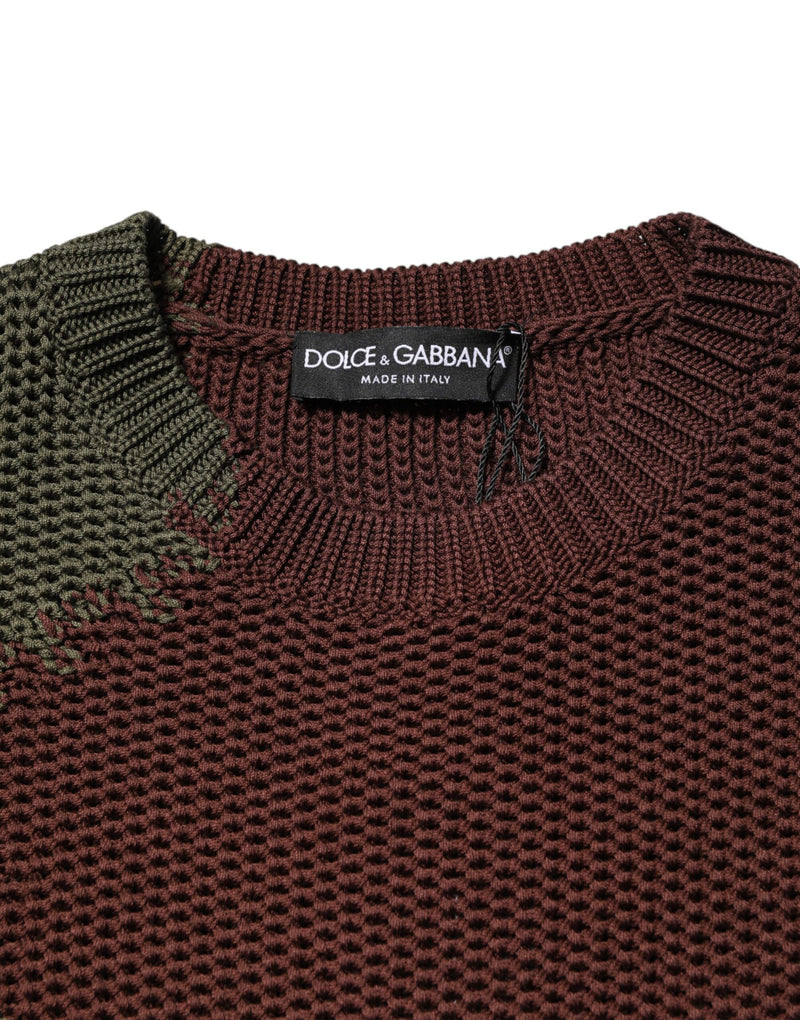 Dolce &amp; Gabbana Multicolor Abstracten Katoenen Heren Pullevertrui