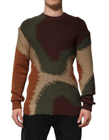 Pull en coton à motifs abstraits multicolores pour homme de Dolce &amp; Gabbana