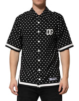 Polo à manches courtes à pois noirs Dolce &amp; Gabbana