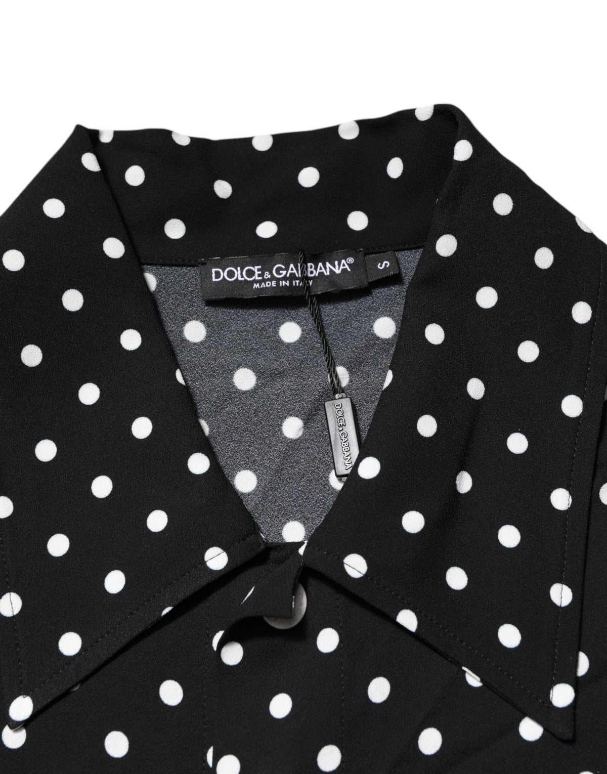 Polo à manches courtes à pois noirs Dolce &amp; Gabbana