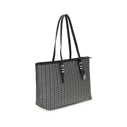 Michael Kors Quinn grote jacquard logo Tote Bag