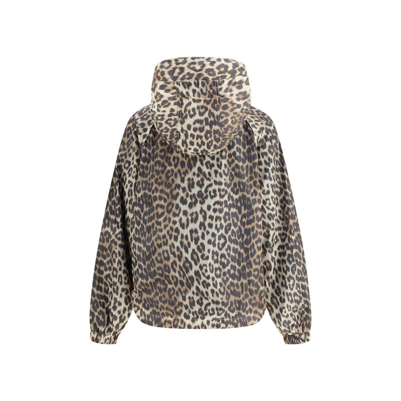 Ganni Leopard Raincoat Jacket - Élégant et Pratique