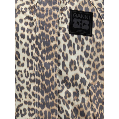 Ganni Leopard regenjas