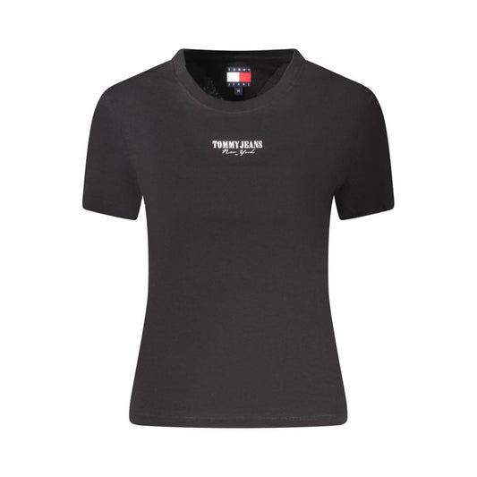 T-shirt Femme Noir en Coton Tommy Hilfiger - Élégant et Durable