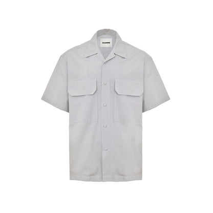 Jil Sander Blue Cotton Shortsleeve