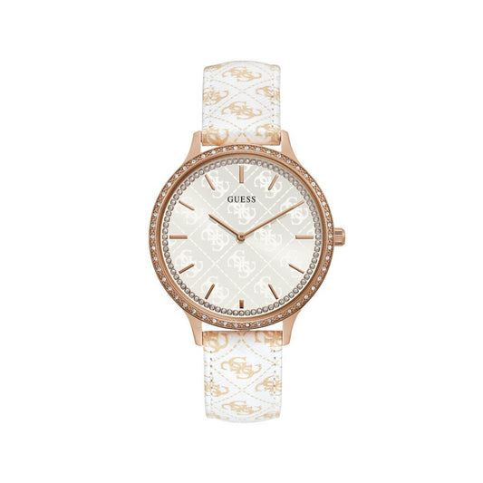 Guess Wit Leren Horloge