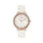 Montre Guess en cuir blanc