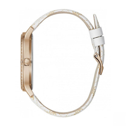 Montre Guess en cuir blanc