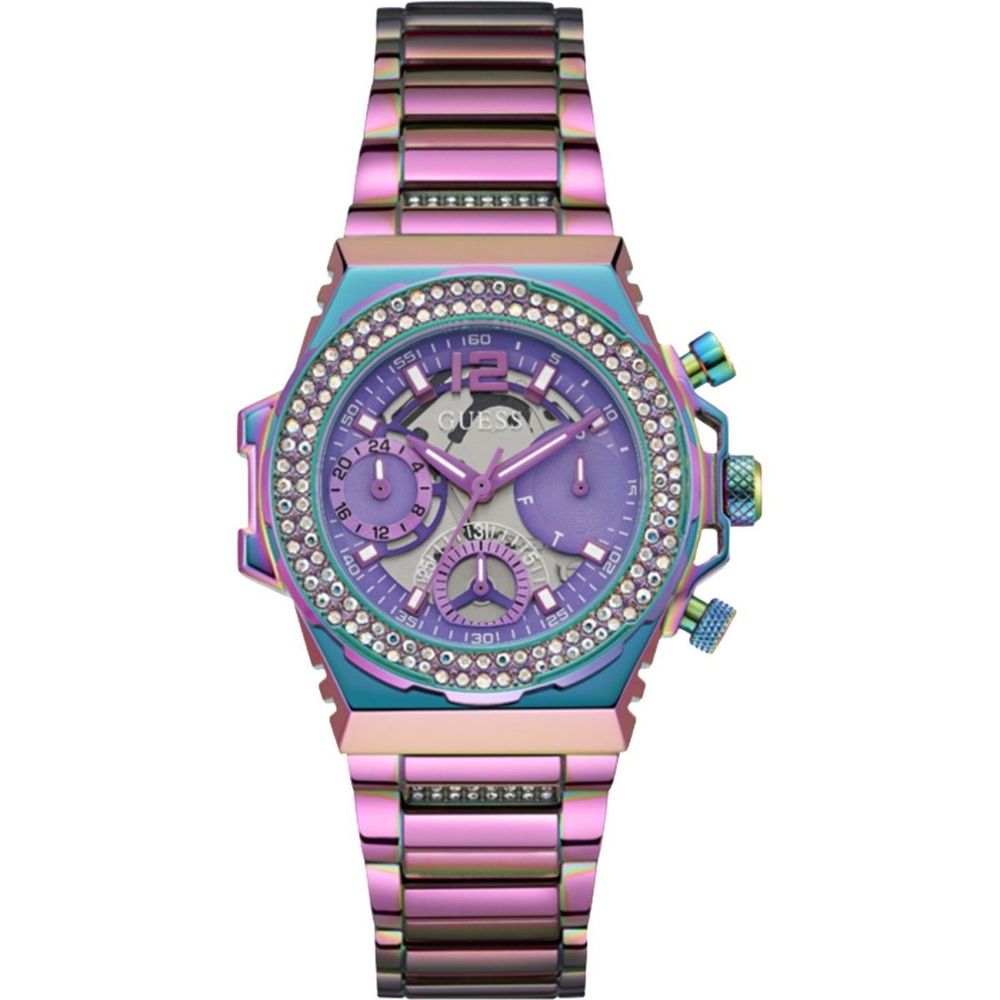 Montre Guess multicolore en acier inoxydable