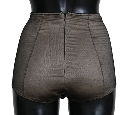 Dolce & Gabbana Culottes en dentelle noire sur fond beige