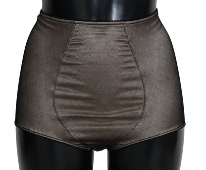 Dolce & Gabbana Culottes en dentelle noire sur fond beige