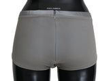 Dolce &amp; Gabbana Lingerie Argentée avec Culotte en Soie Filet