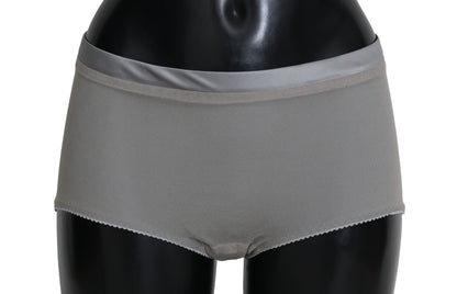 Dolce & Gabbana Lingerie Argentée avec Culotte en Soie Filet