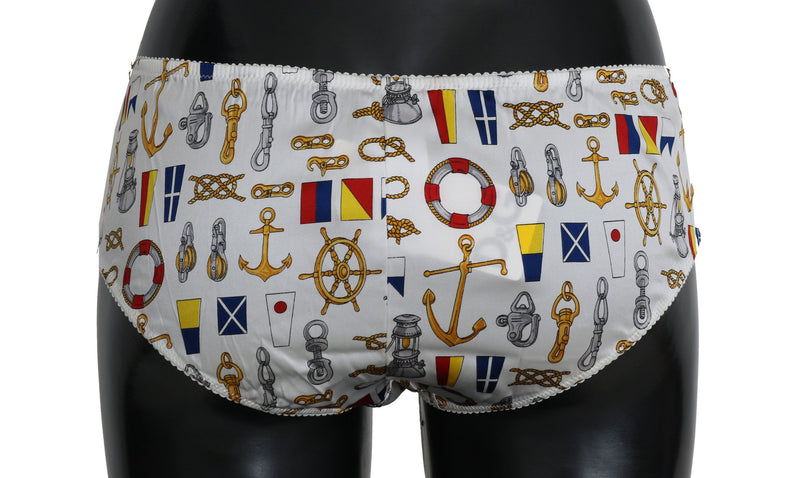 Dolce &amp; Gabbana Culotte en soie à imprimé marin