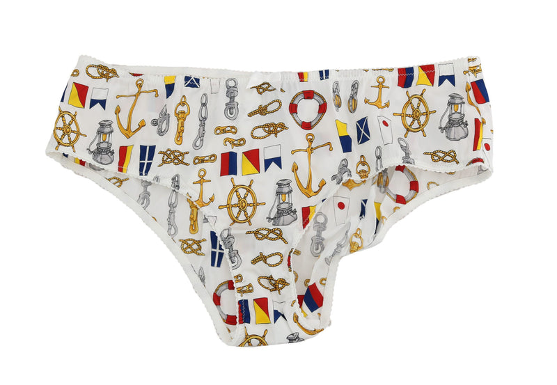 Dolce &amp; Gabbana Culotte en soie à imprimé marin