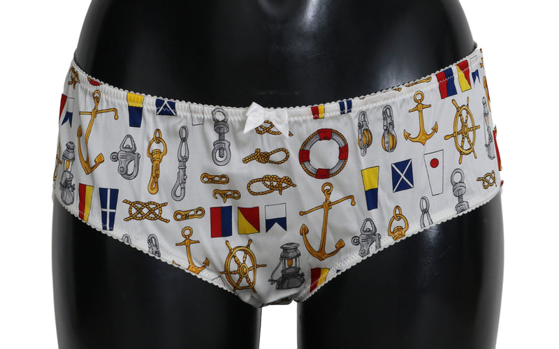 Dolce &amp; Gabbana Culotte en soie à imprimé marin