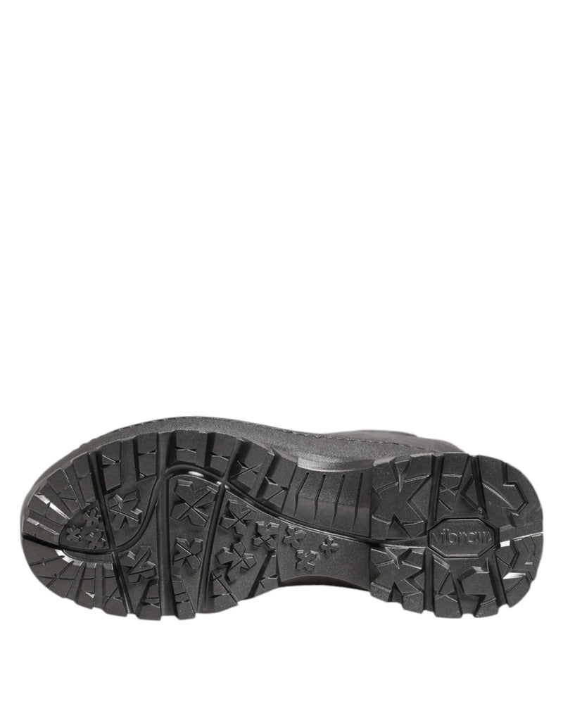 Dolce & Gabbana Black Argento Pull On Rain Boots