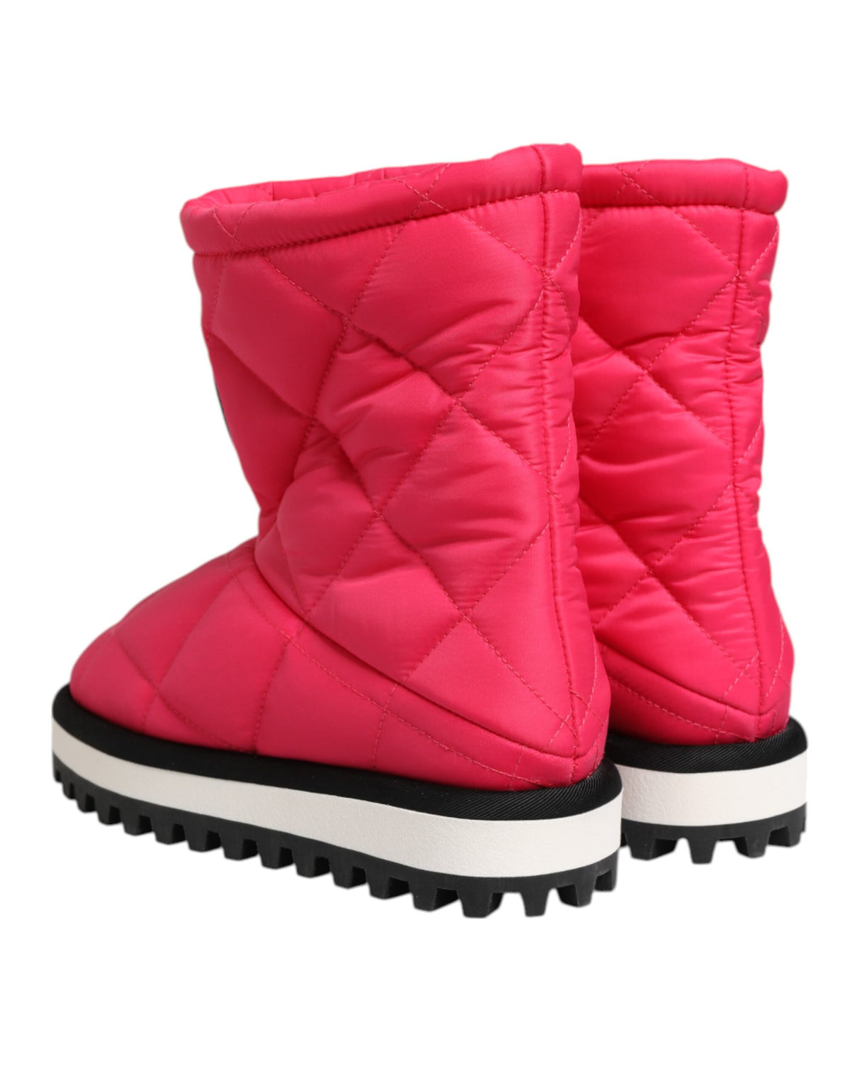 Dolce & Gabbana Bottes Mi-Mollet Padded Fuchsia en Viscose