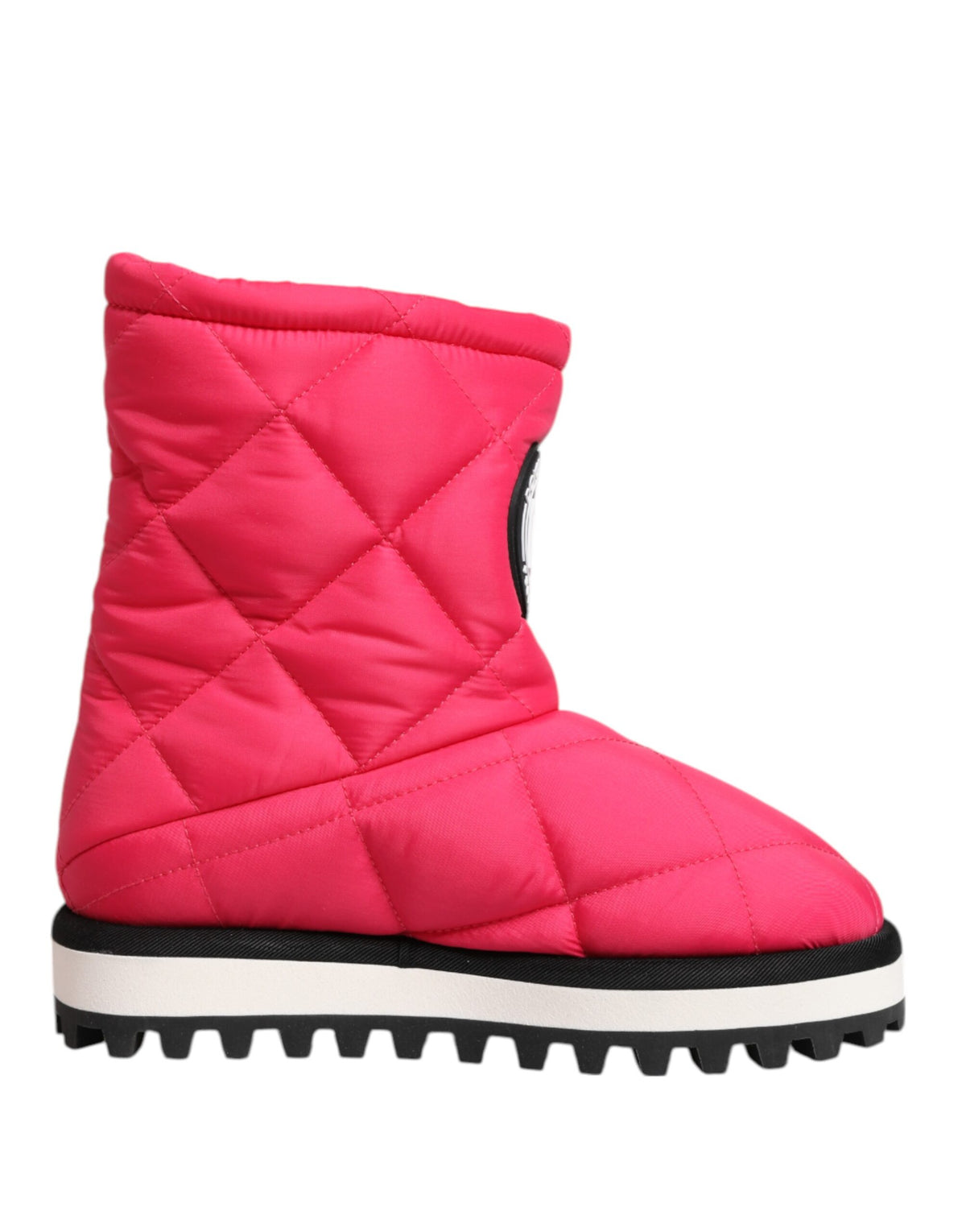 Dolce & Gabbana Bottes Mi-Mollet Padded Fuchsia en Viscose