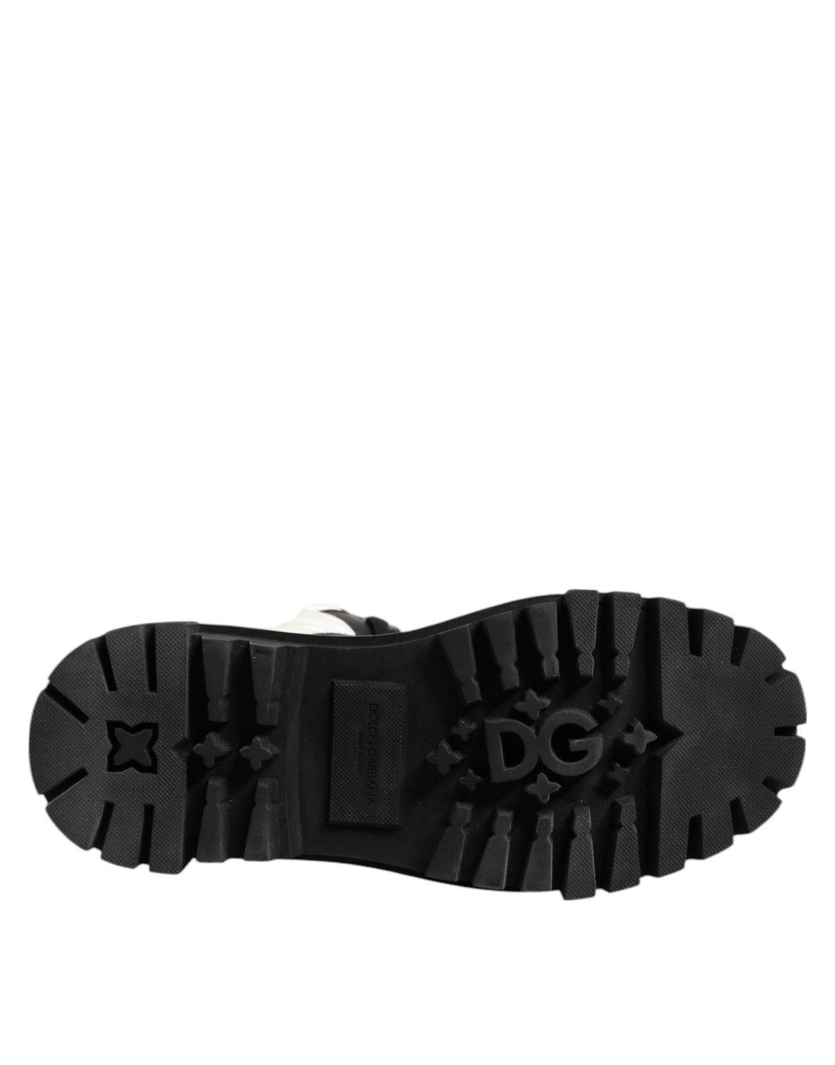 Dolce & Gabbana Bottes Mi-Mollet Lacées Noir et Blanc