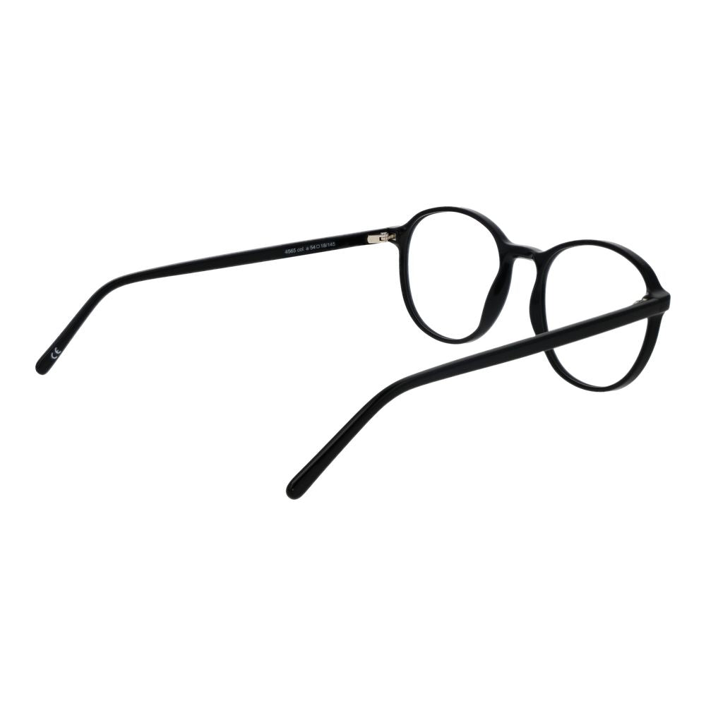 Andy Wolf Black Unisex Glasses Frame - Stylish Panto Design