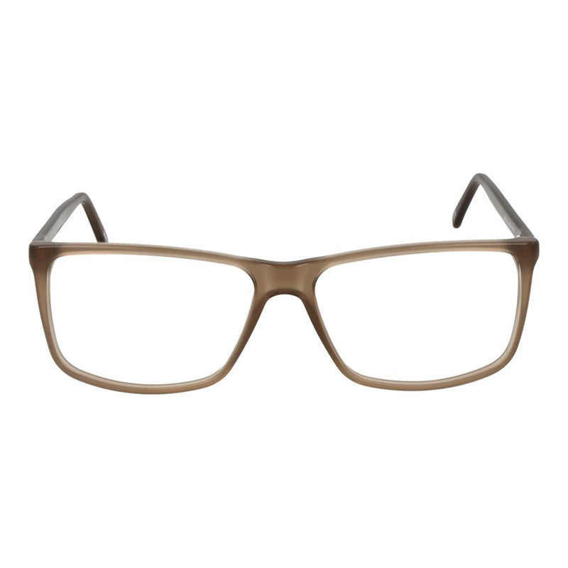 Monture de lunettes unisexes marron Andy Wolf - Design rectangulaire élégant