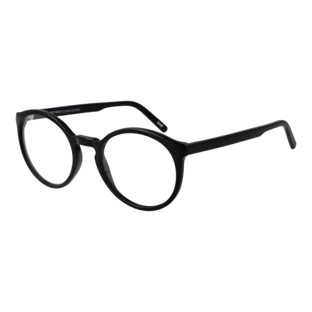 Andy Wolf Black Unisex Glasses Frame - Élégance et Style