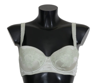 Dolce & Gabbana Soutien-gorge Balconcino vert en dentelle florale