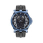 Politie zwart leren horloge