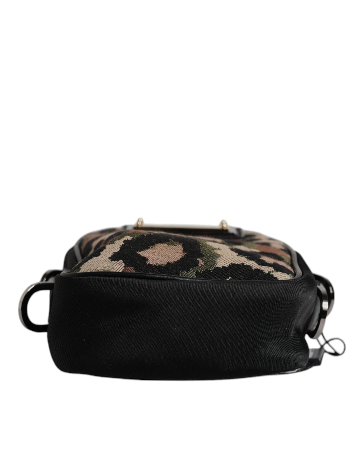 Sac à bandoulière Dolce & Gabbana en jacquard léopard multicolore avec logo et plaque