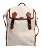 Dolce & Gabbana Beige Brown Canvas Leather EDGE Travel Men Back Pack Bag