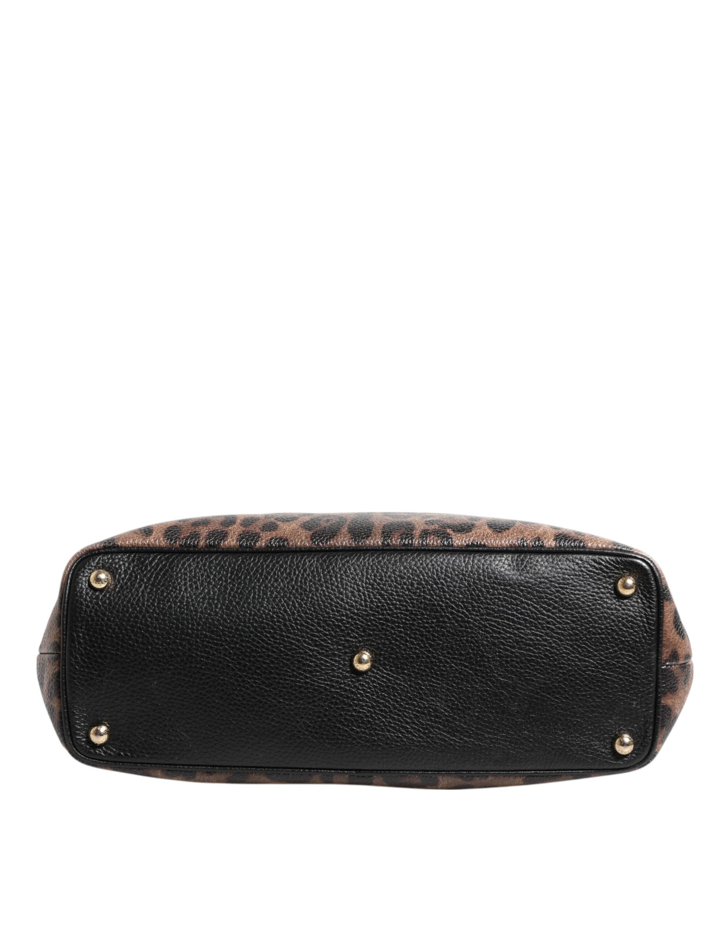 Dolce & Gabbana Bruine Luipaard GLAM Leren Logo Plaque Tote Bag
