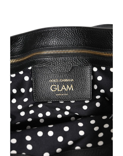 Dolce & Gabbana Bruine Luipaard GLAM Leren Logo Plaque Tote Bag
