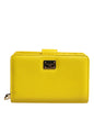 Dolce & Gabbana Yellow Leather Bifold Continental Clutch Wallet