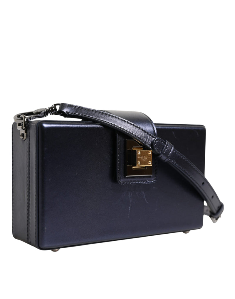 Dolce & Gabbana Blue DG BOX Lambskin Leather Crossbody Bag