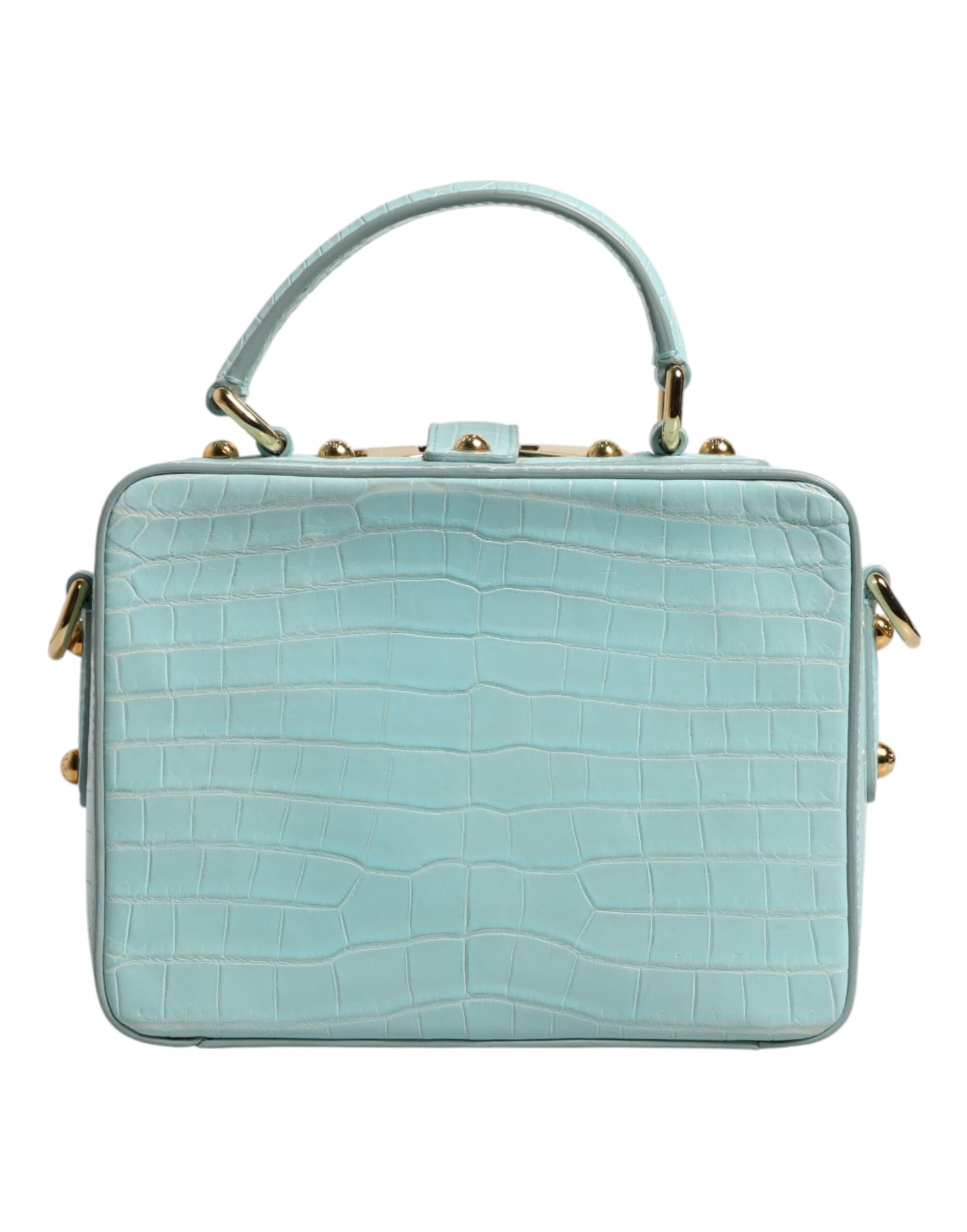 Sac à bandoulière en cuir gaufré vert menthe Dolce &amp; Gabbana avec cadenas