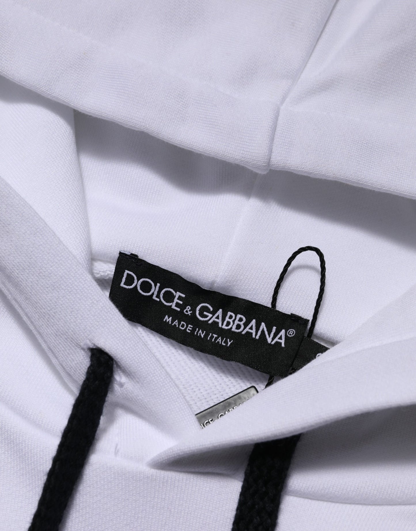 Dolce & Gabbana wit sweatshirt met capuchon en het symbool van het Heilig Hart
