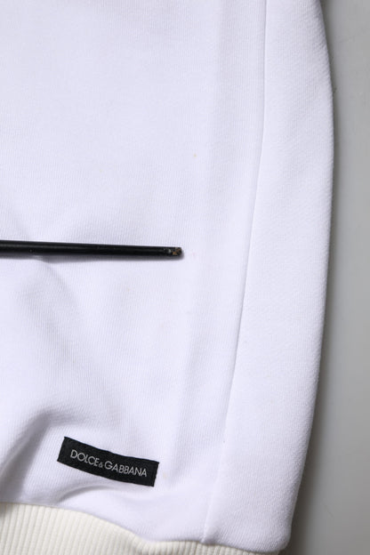 Dolce & Gabbana wit sweatshirt met capuchon en het symbool van het Heilig Hart