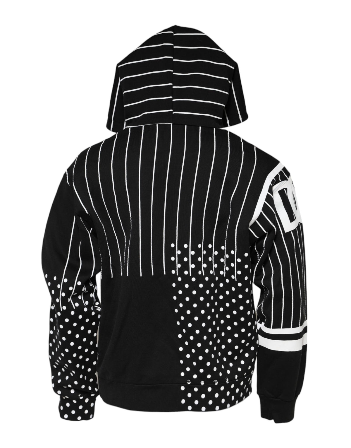 Sweat à capuche homme noir à rayures Dolce &amp; Gabbana