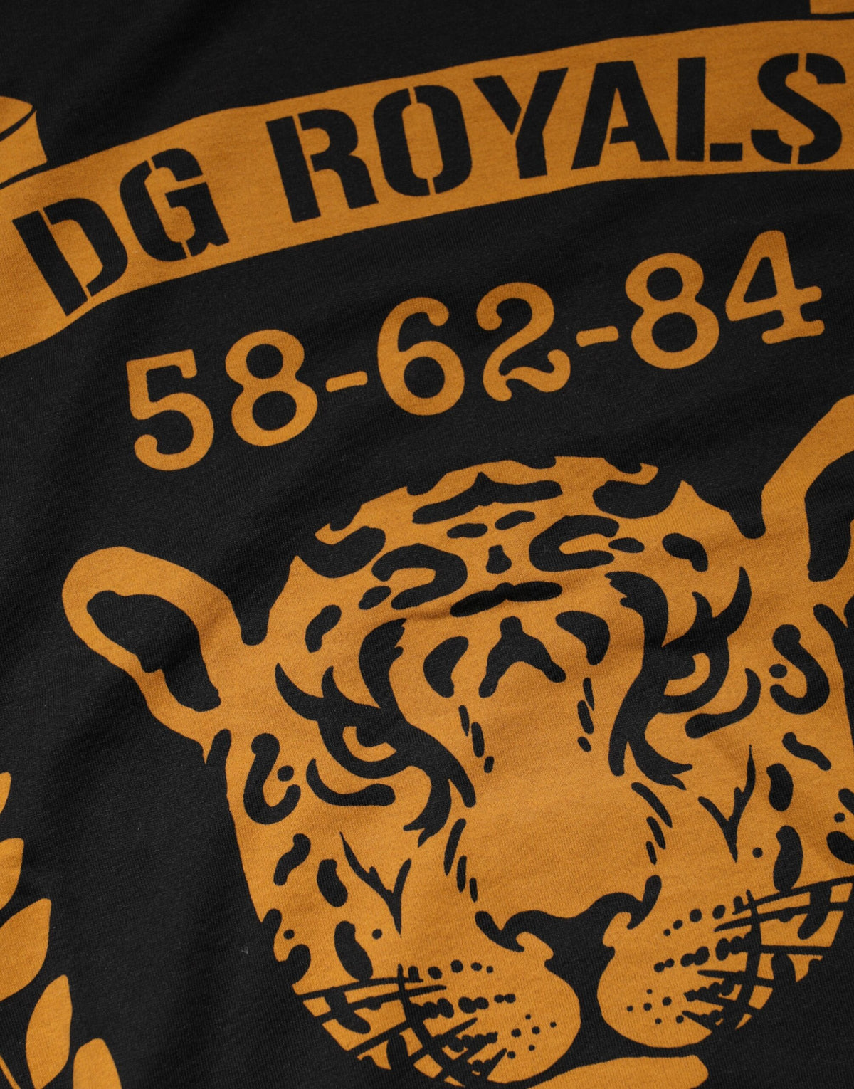 T-shirt en coton à col rond noir DG Royals de Dolce &amp; Gabbana