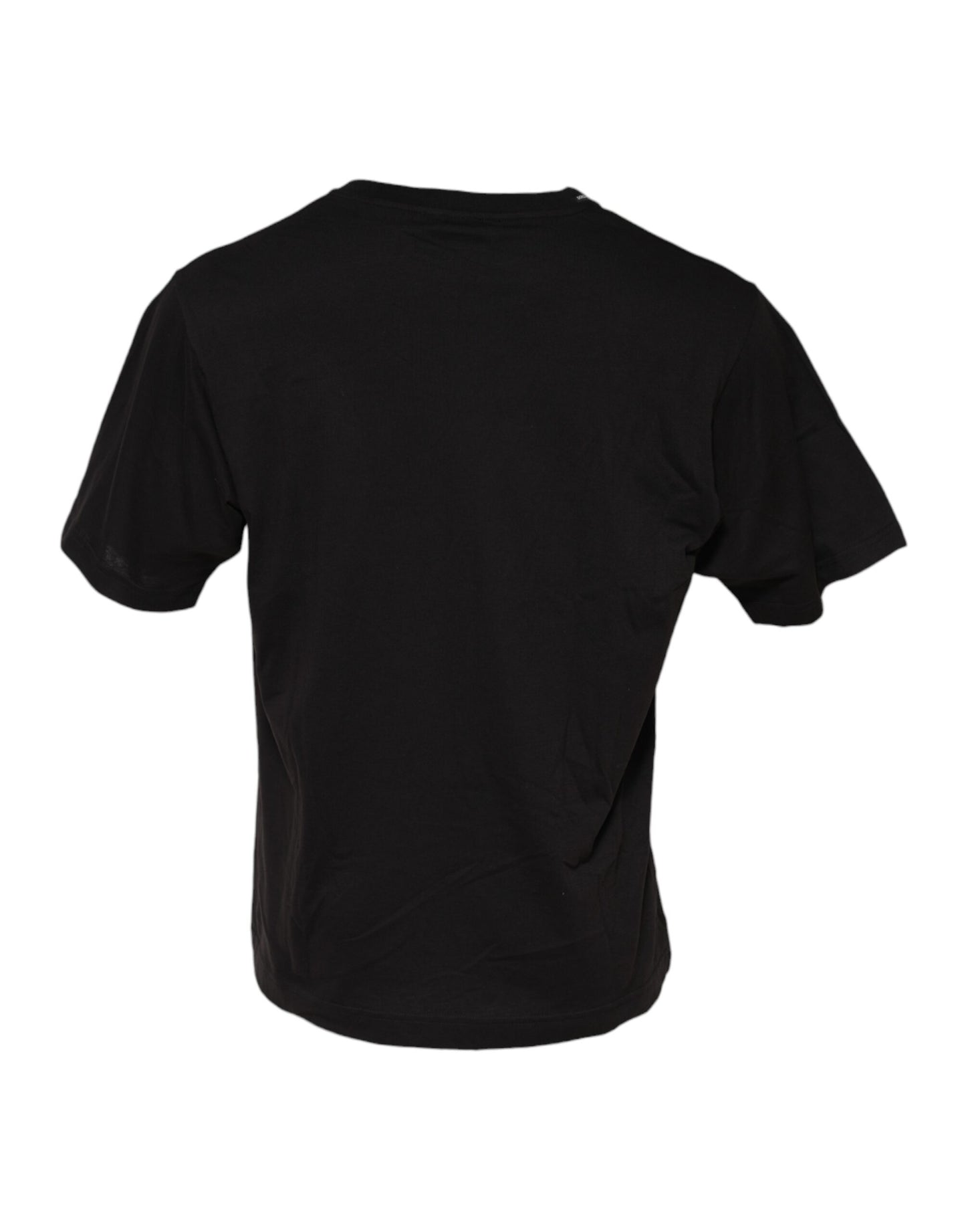 Dolce & Gabbana Black Minimalist Cotton Crew Neck T-shirt