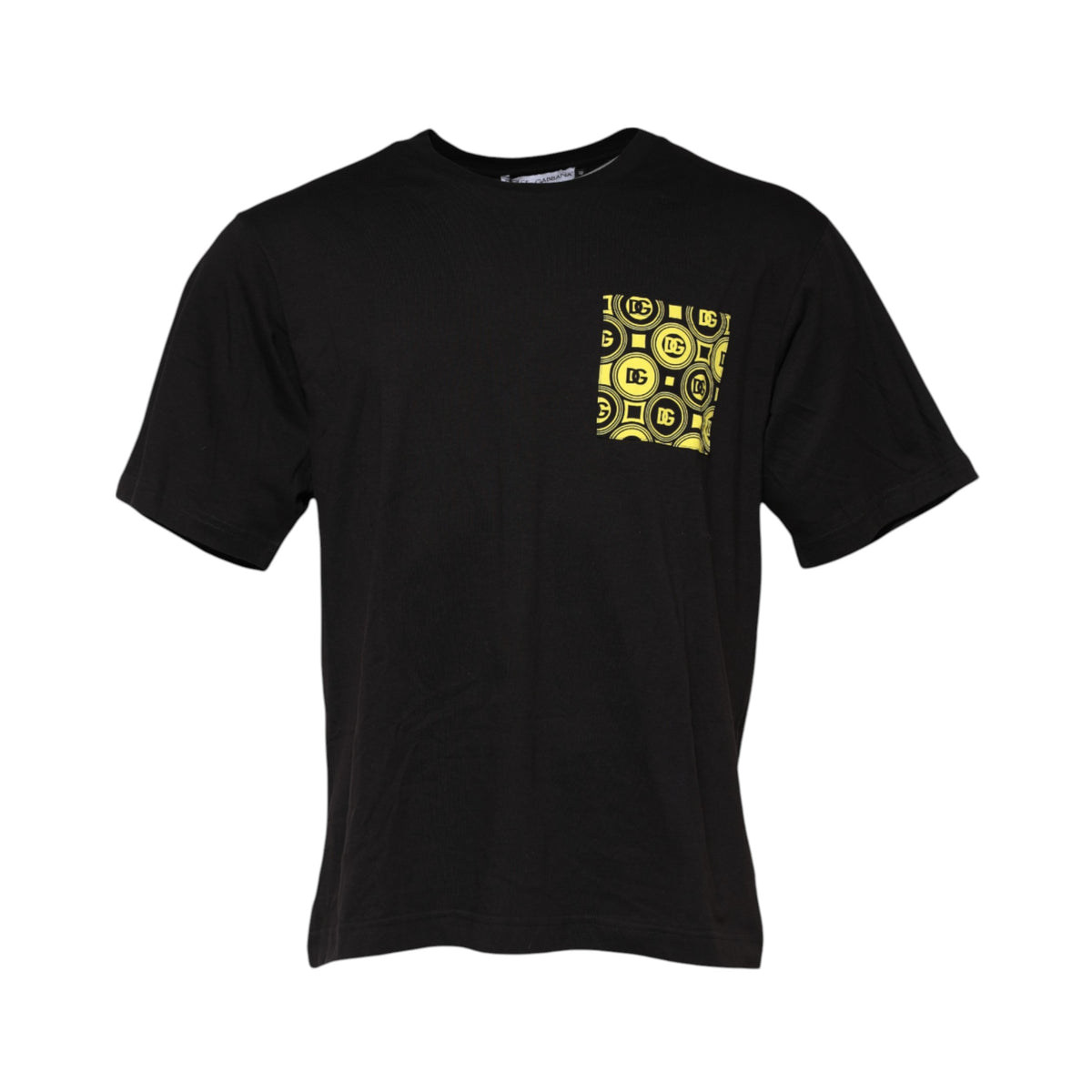 T-shirt en coton noir à col rond minimaliste de Dolce &amp; Gabbana