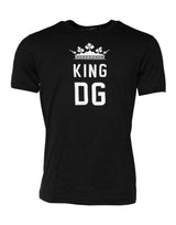 T-shirt en coton à col rond noir avec couronne DG King de Dolce &amp; Gabbana