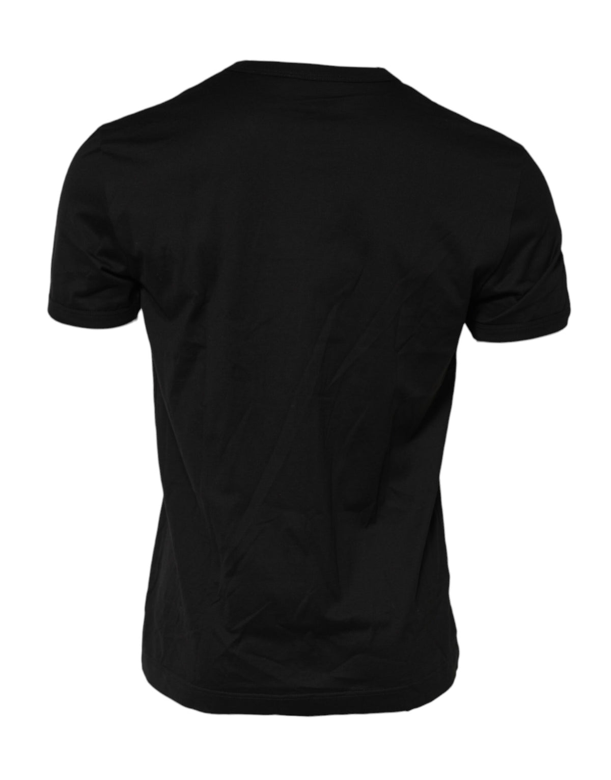 T-shirt en coton à col rond noir avec couronne DG King de Dolce &amp; Gabbana