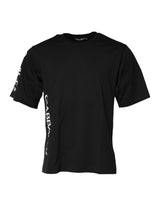 T-shirt Dolce &amp; Gabbana noir à logo imprimé en coton pour homme, col rond