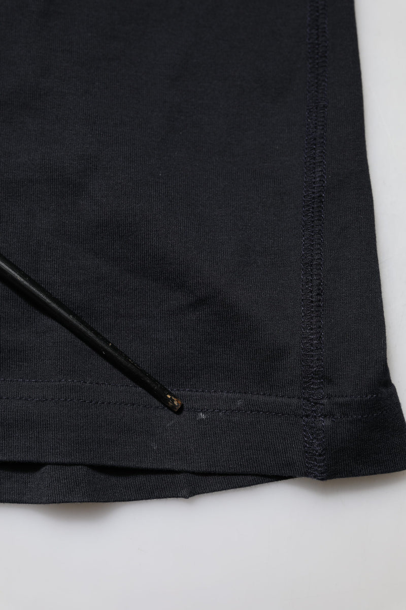 Dolce &amp; Gabbana T-shirt met ronde hals van katoen, donkerblauw met logo-plaatje.