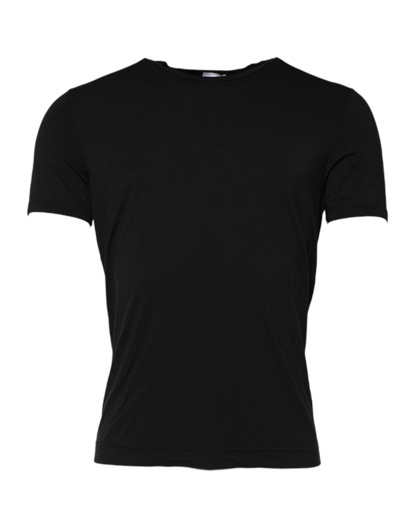T-shirt sous-vêtements Dolce &amp; Gabbana noir en modal, col rond, pour homme.
