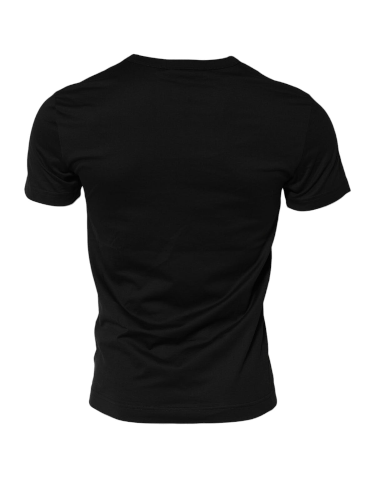 T-shirt à manches courtes en coton noir avec col rond de Dolce &amp; Gabbana