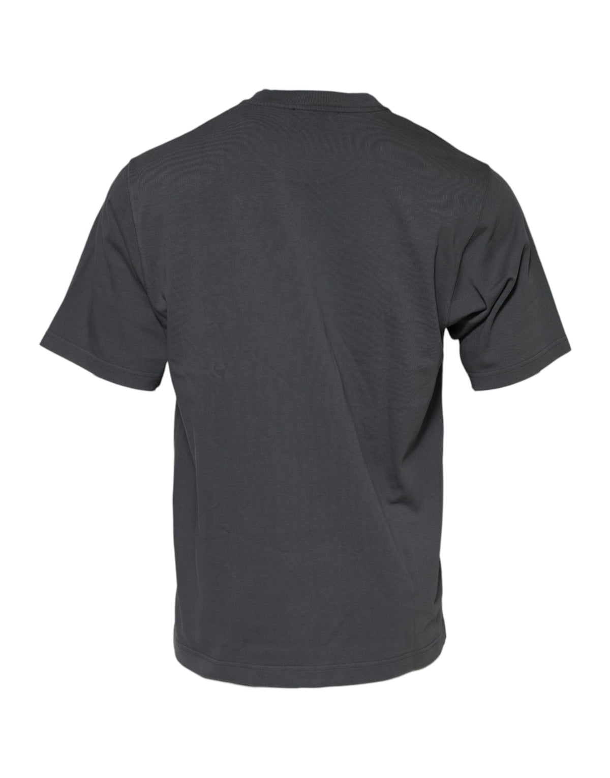 T-shirt en coton à col rond avec logo graphique gris de Dolce &amp; Gabbana