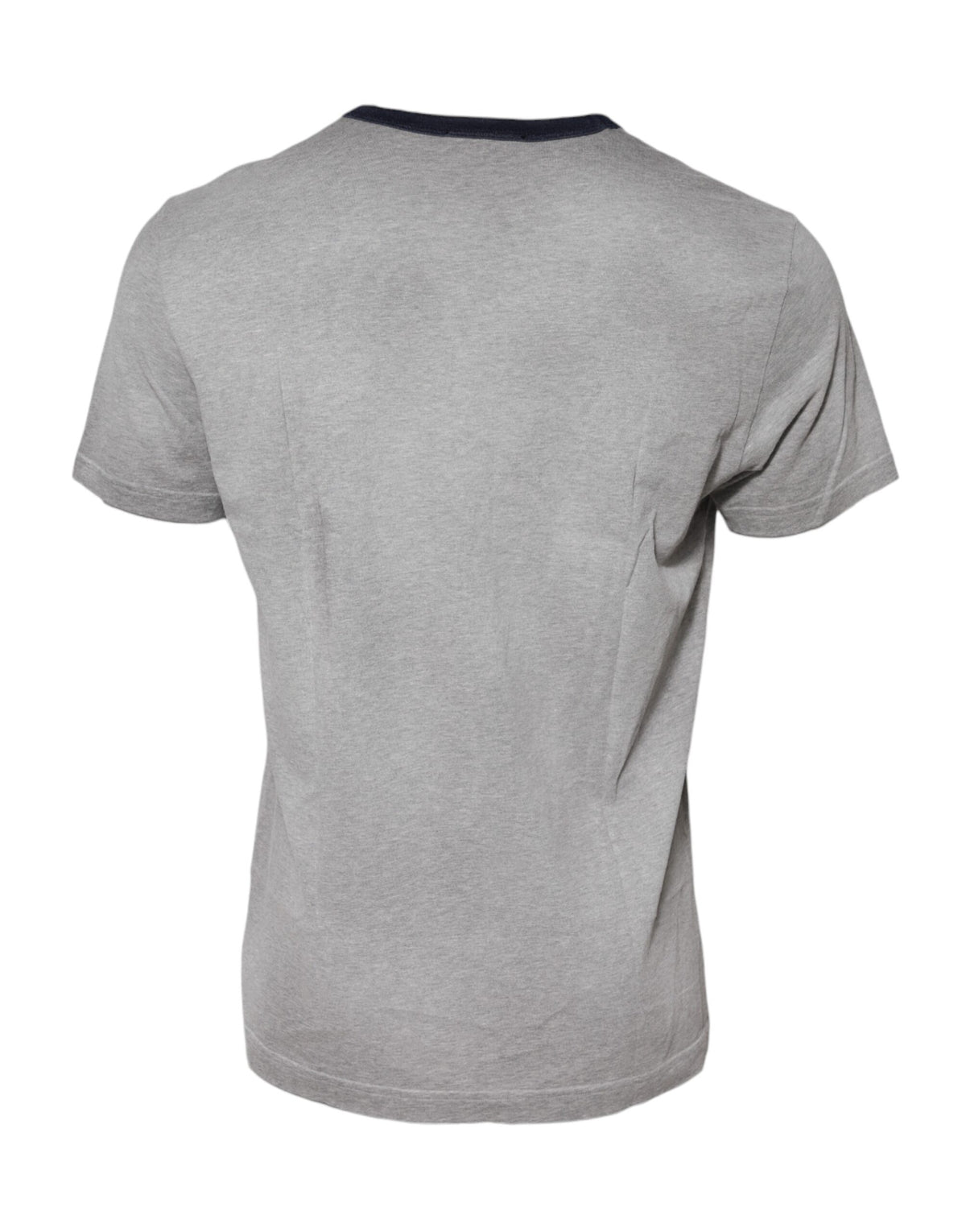 T-shirt en coton à col rond gris avec imprimé graphique DG de Dolce &amp; Gabbana